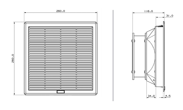 Фильтр для вентилятора 240М/ч PFI2500