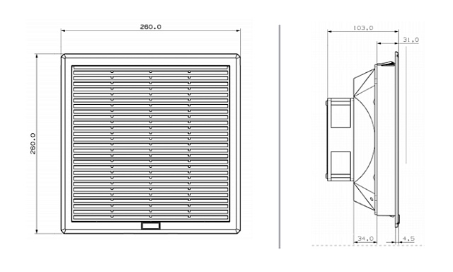 Фильтр для вентилятора 115 М/ч PFI2500