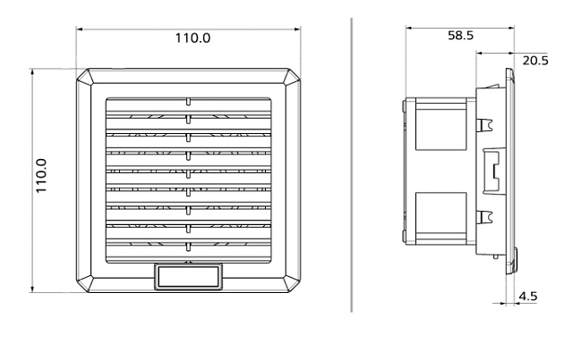 Фильтр для вентилятора 30 М/ч PFI1000