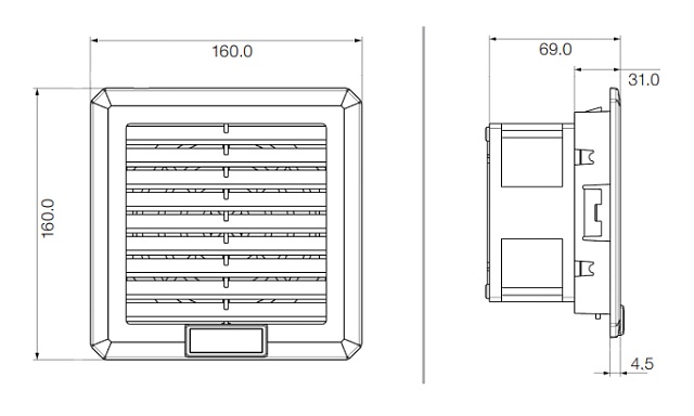 Фильтр для вентилятора 100 М/ч PTF1500