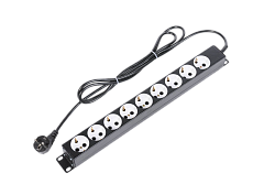 Блок силовых розеток 10А со шнуром (2 м.) 19"